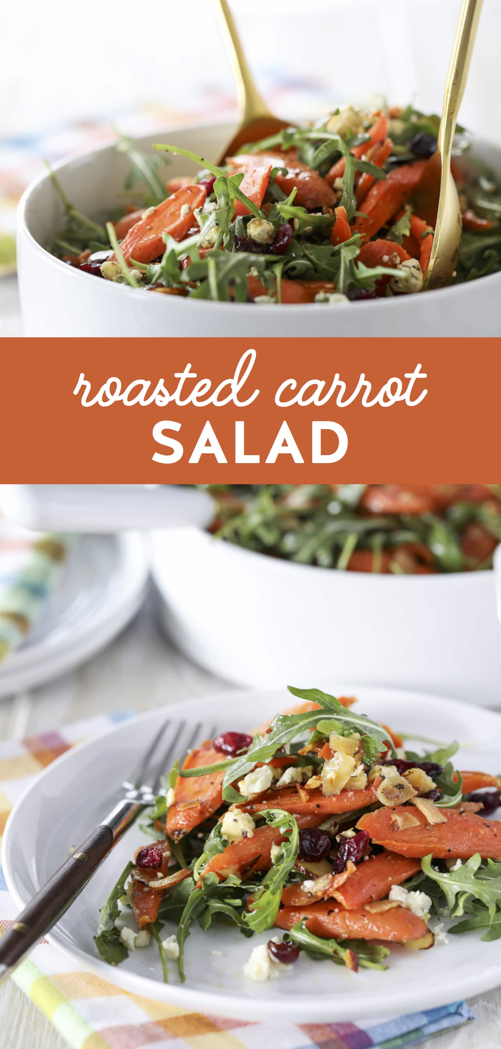 A simple and delicious Roasted Carrot Salad Recipe. #salad #roasted #carrots #recipe
