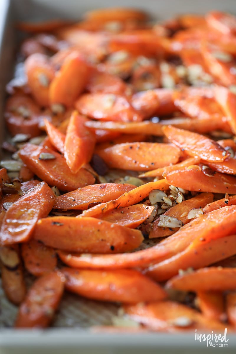 A simple and delicious Roasted Carrot Salad Recipe. #salad #carrots #recipe
