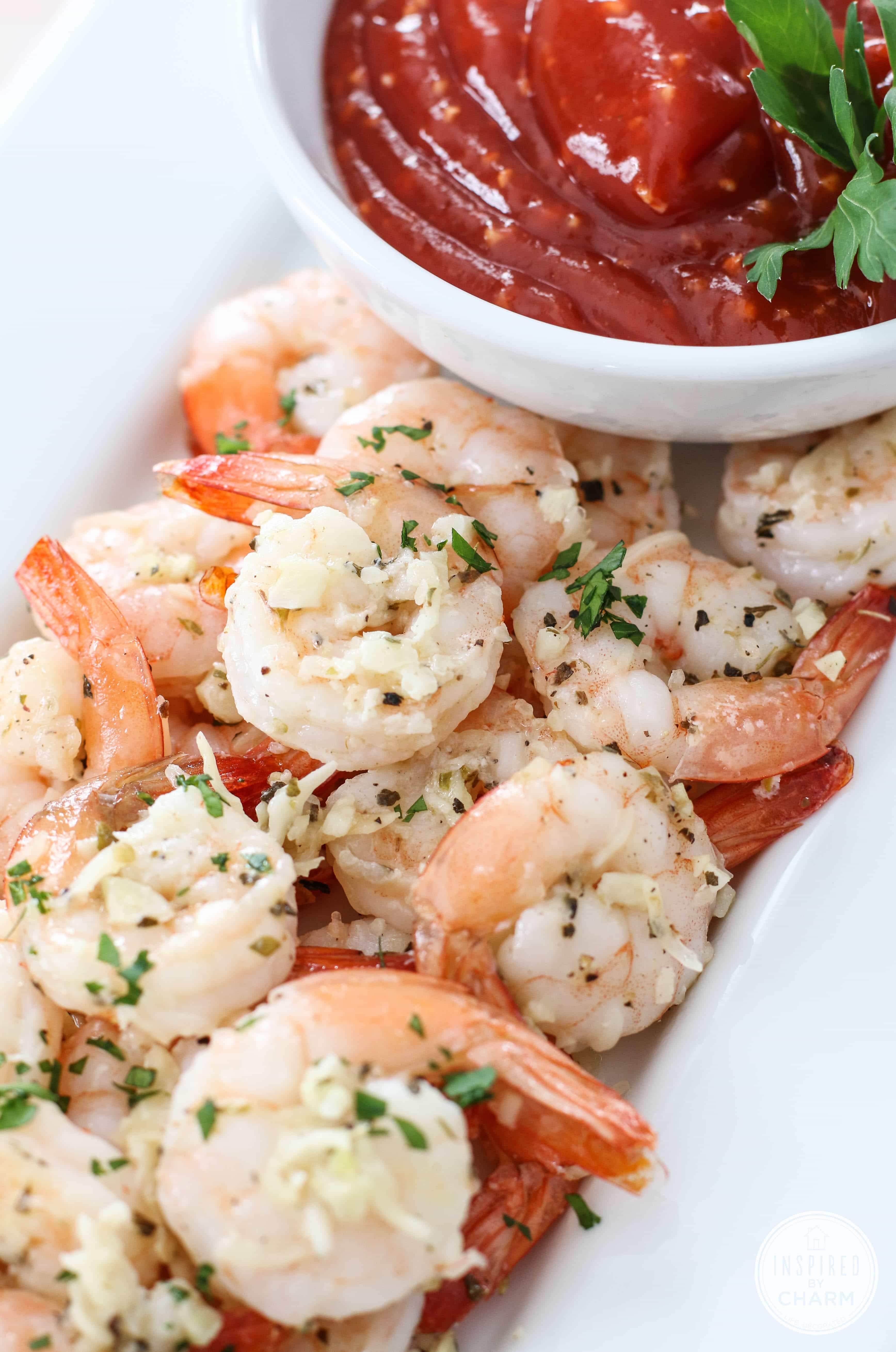 Roasted Parmesan Garlic Shrimp | Inspired by Charm
