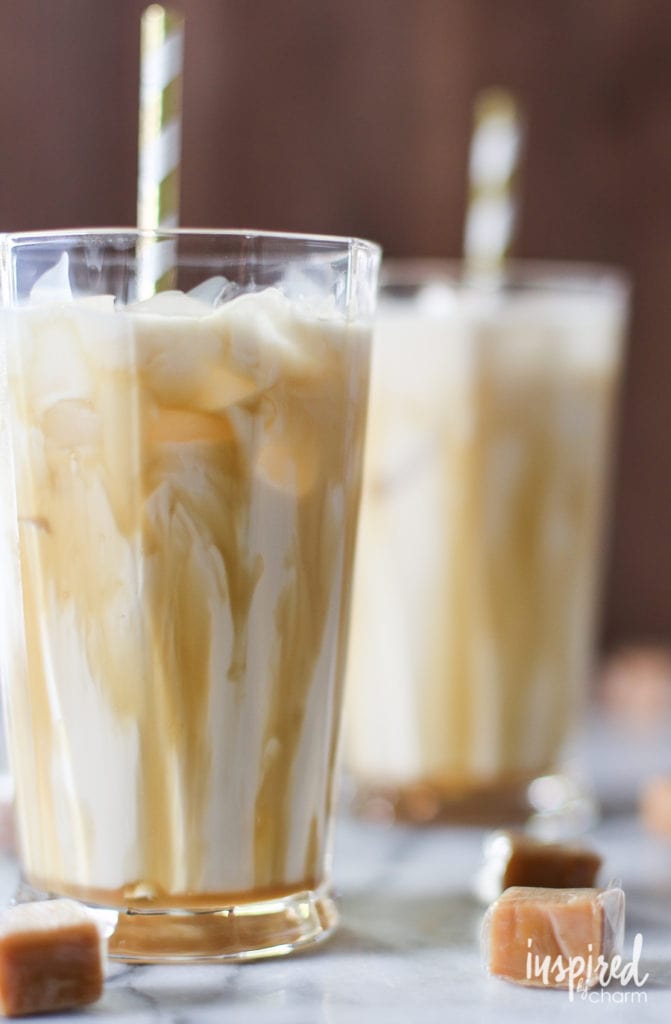 salted caramel white Russians made with Christmas cocktail recipes