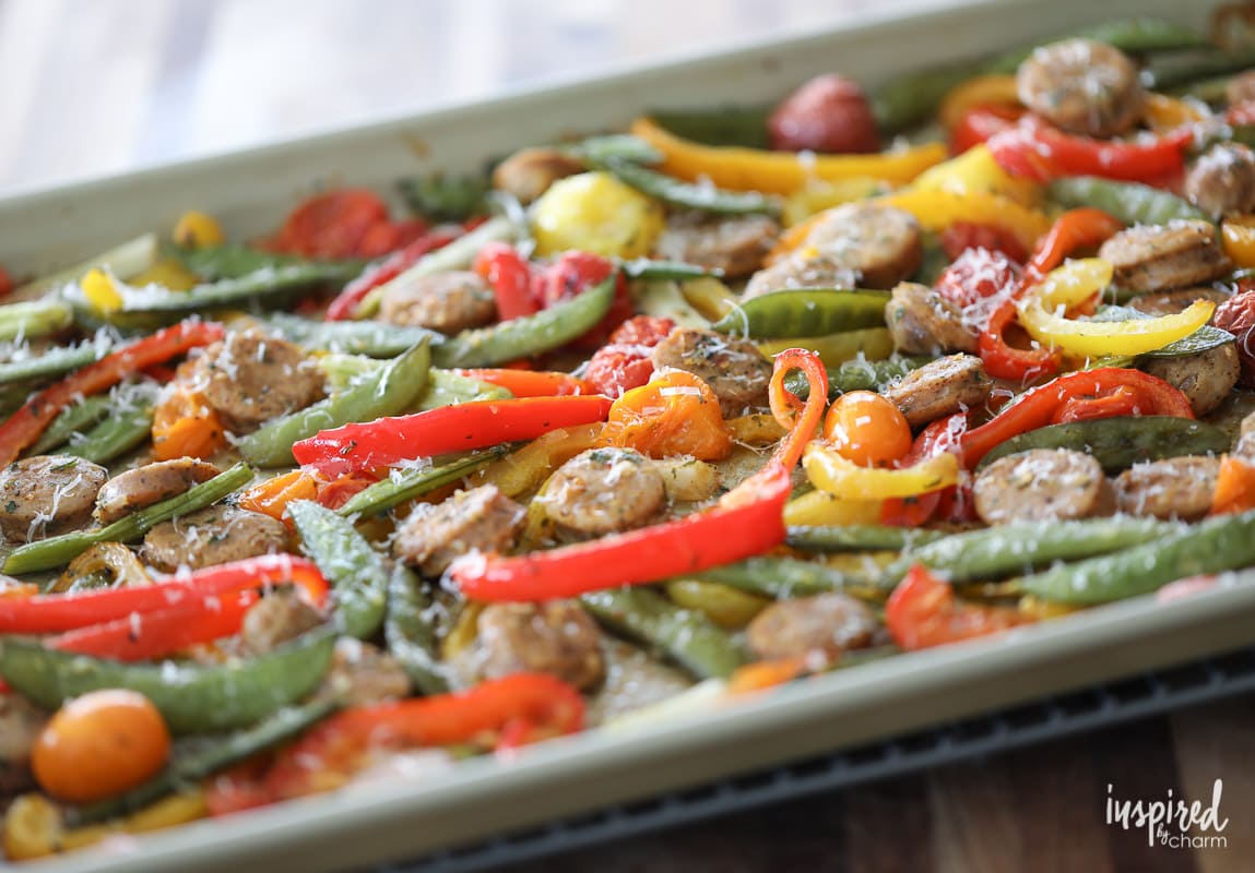 Healthy and Delicious Sausage and Pepper Sheet Pan Dinner recipe