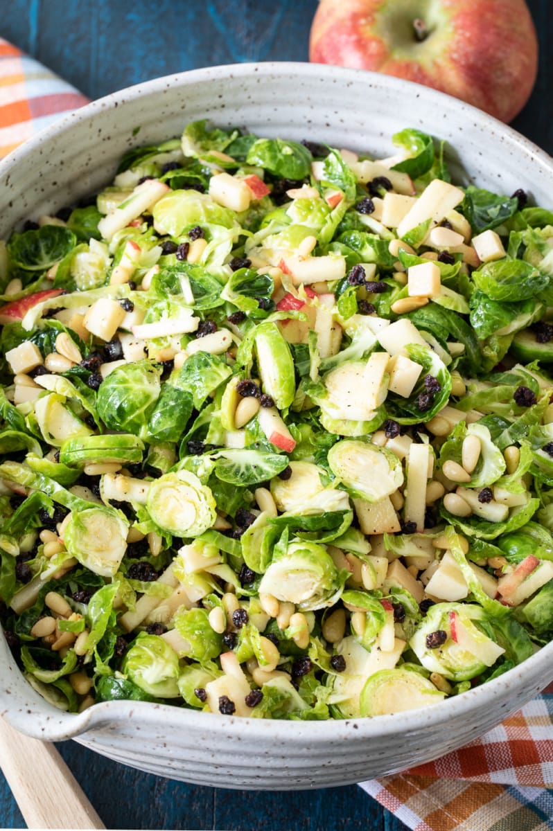 Shaved Brussels Sprout Salad in a large bowl.