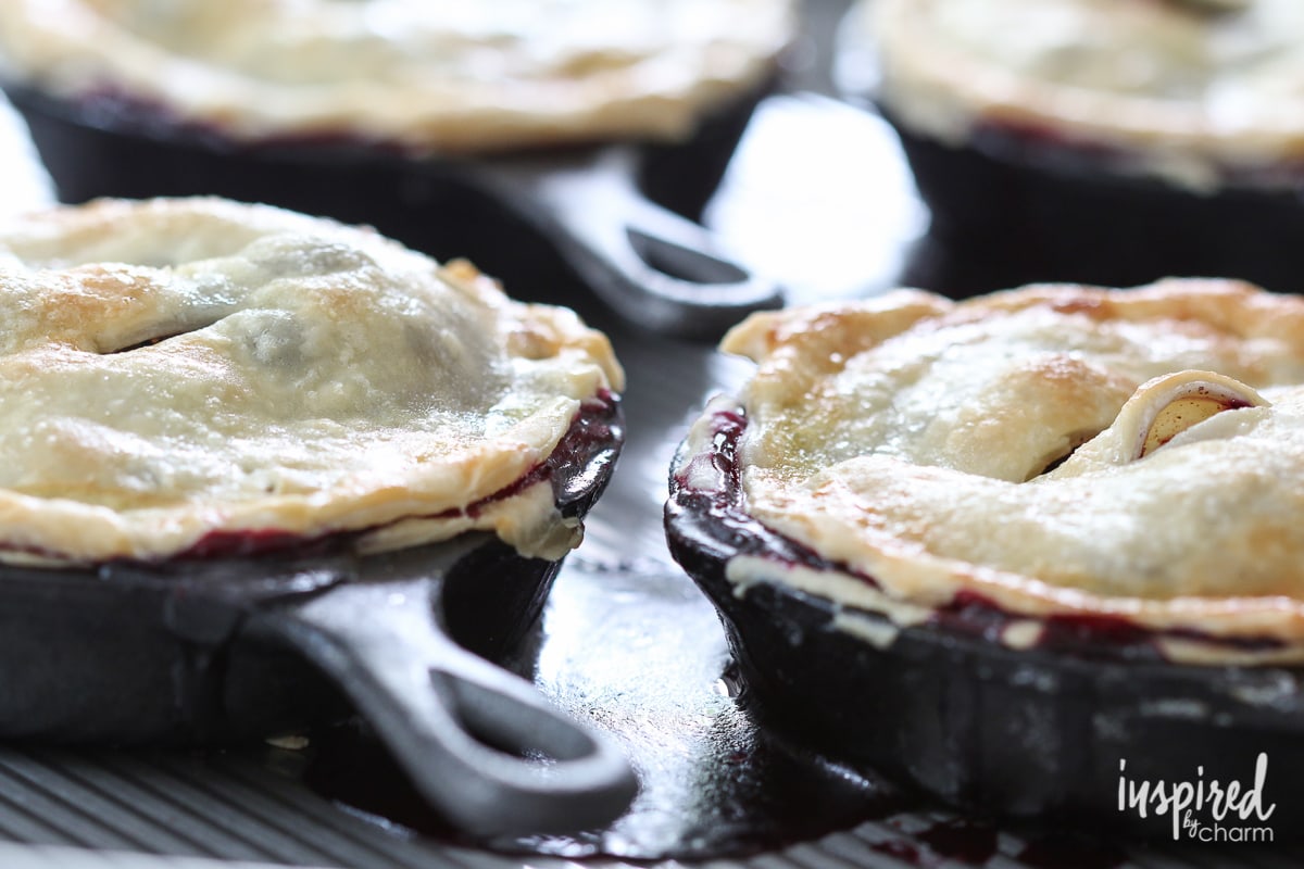 Mini Skillet Blueberry Pies
