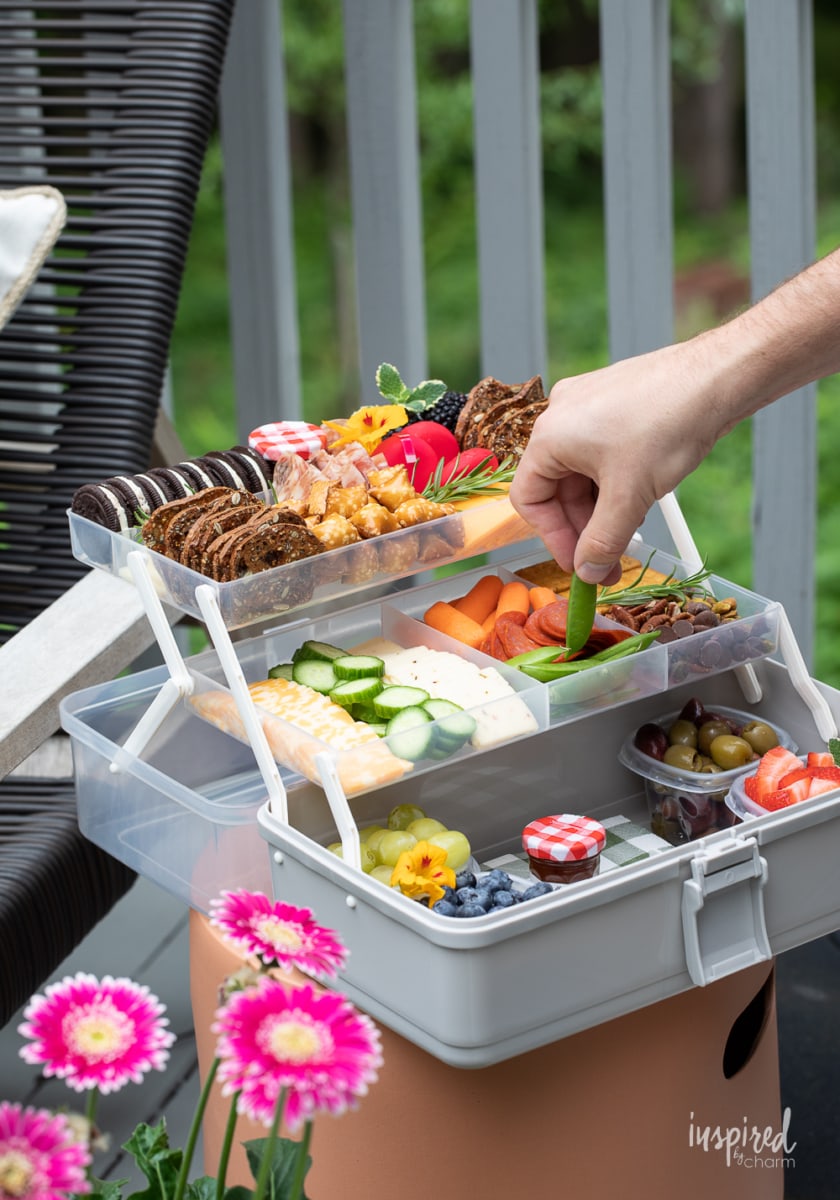 snackle box filled with snacks.