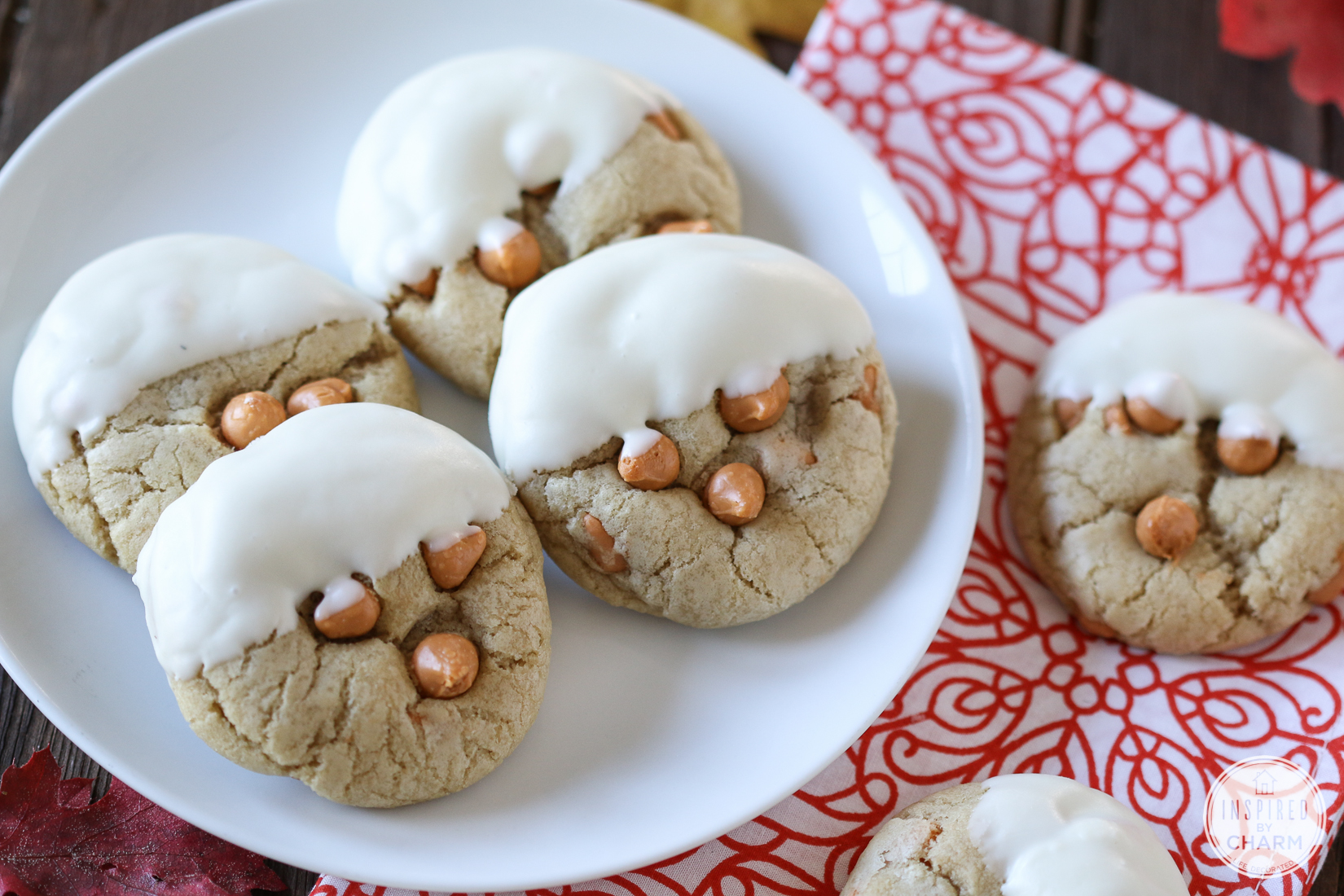 White Chocolate-Dipped Soft-Batch Butterscotch Cookies