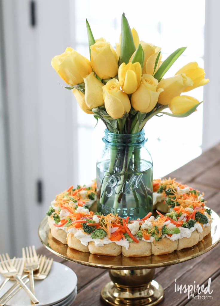 Veggie Pizza Wreath | inspiredbycharm.com