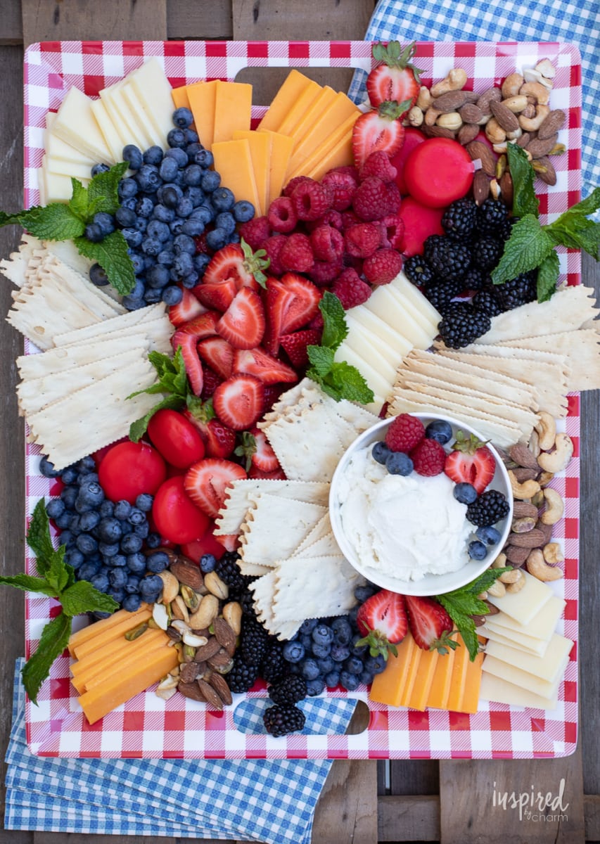 summer berry and cheese board.
