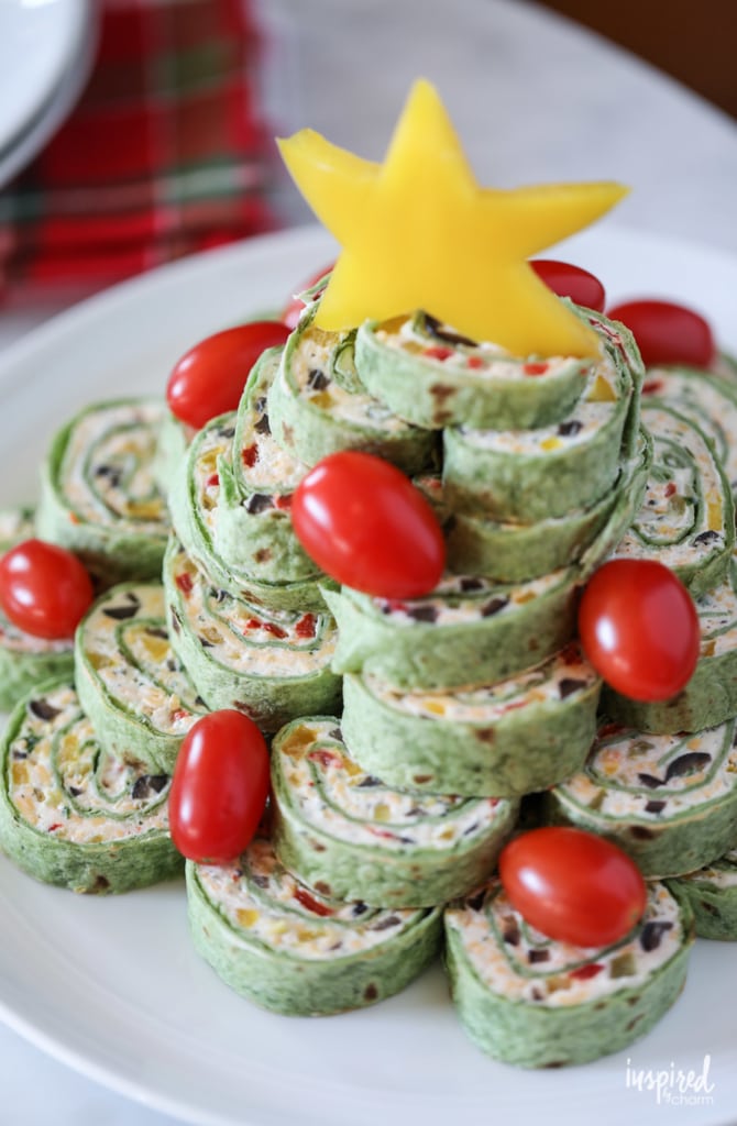 Christmas Tortilla Roll-ups Appetizer recipe #christmas #appetizer #pinwheel #rollup #recipe