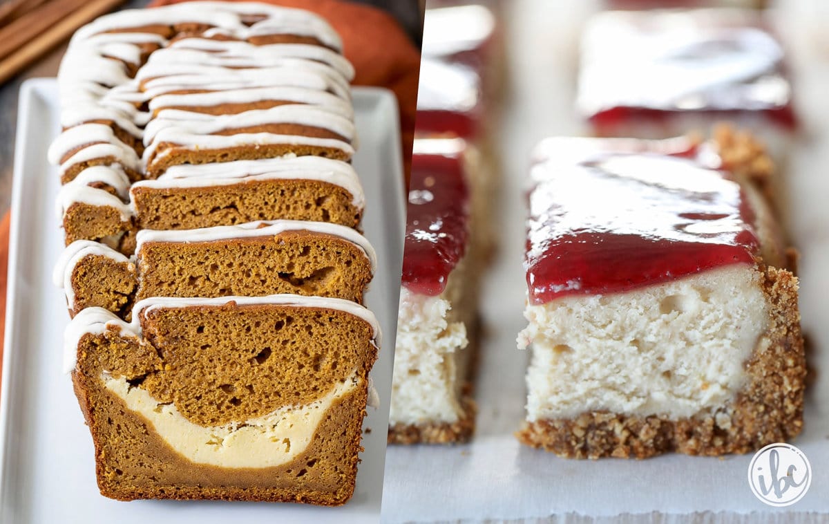 two cream cheese desserts feature image.