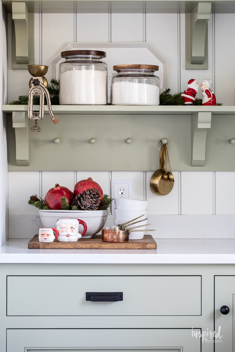 Christmas In my Bulters Pantry #kitchen #christmas #decor #holiday #pantry #decorating #santamugs